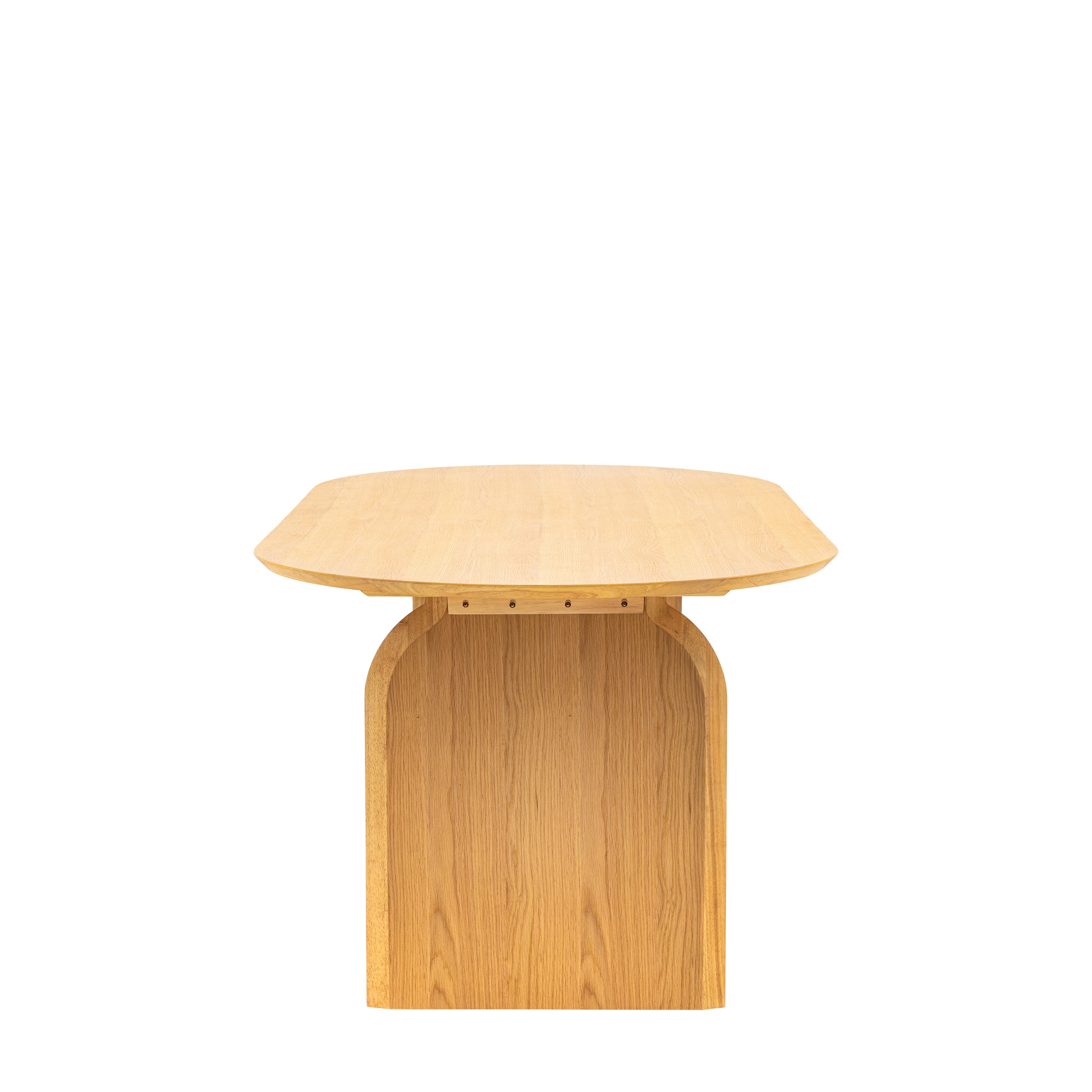 Sirena Carved Natural Oak Wood Oval Dining Table | 6 Seater